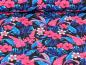 Preview: Baumwolljersey I Want Summer Blumen KATINOH Blau / Pink